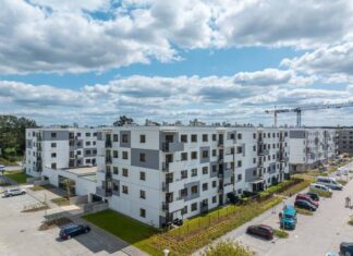 Nowe osiedle mieszkaniowe w miękini